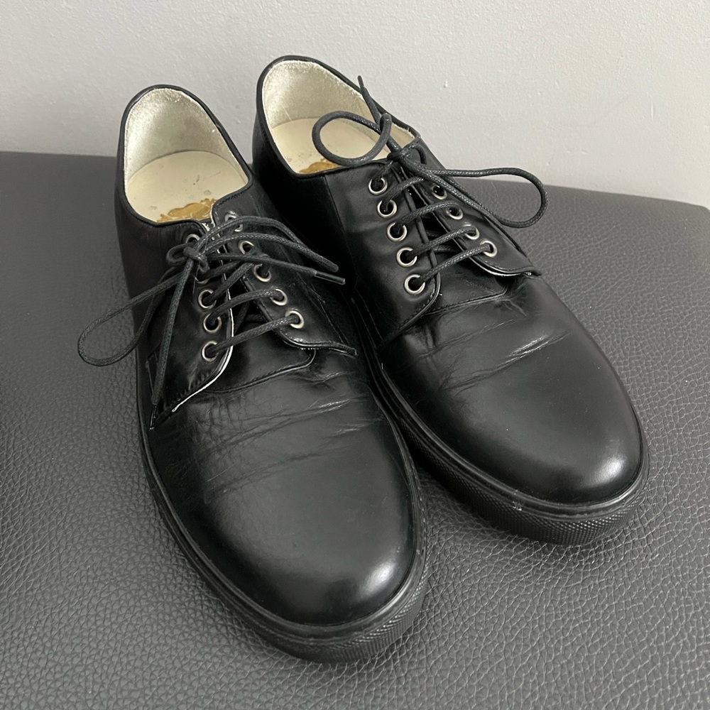 Roots black leather men’s derby shoes size 41/US 10